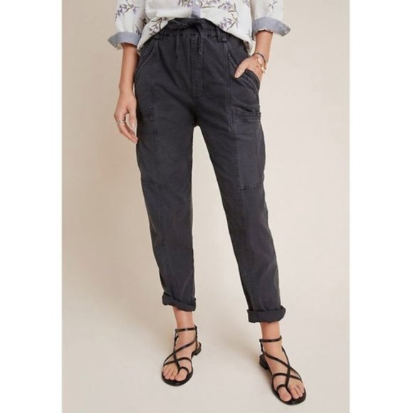 Anthropologie Pants - Anthropologie Angela Cropped Cargo Pants Carbon